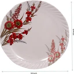 feast SMART MODEL NO-(510) FULL (10 INCH) DINNER PLATE SET 6 PCS OF MELAMINE Dinner Plate image 3
