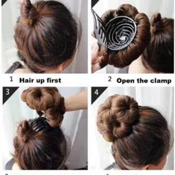 deluxe hair A Designer Studded bun _pack of 2 Hair Extension image 5