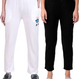 fashionhousets Pack of 2 Women Solid Multicolor Track Pants-picture-30