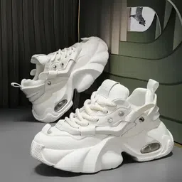 jaksio White Sport Running Walking Casual Sneakers For Men Sneakers For Men image 2