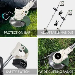 wengonvila Cordless Battery Electric Powered Grass Cutter 3-in-1 Mower & Grass Cutter Cordless Grass Trimmer image 4