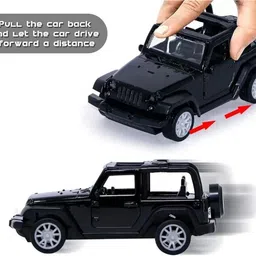 sotoys Premium Alloy Die-Cast Thar Jeep | Fun Pullback Action Car image 5