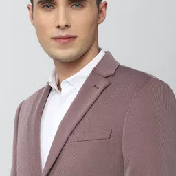 peter england Men Self Design Single Breasted Casual Blazer image 5