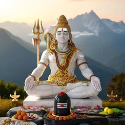 swaroopa 16.5 inch Shiv Shankar Bholenaath Sticker Self Adhesive Sticker-picture-31