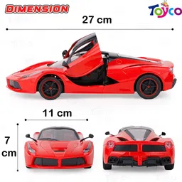 toyco 1:16 Scale Rechargeable Super Car with Openable Doors & Lights Sports Remote Car image 2