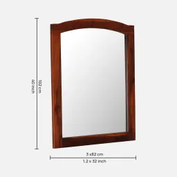 amberville from pepperfry Amiens Sheesham Wood Dressing Cabinet In Honey Oak Finish With Mirror image 5