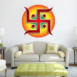 god & god's 41 cm Swastik Modern Art 175 Self Adhesive Sticker image 4