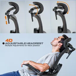 drogo Ergonomic Office Chair 6D Armrest, 4D Headrest & Lumbar Support with Footrest Mesh Office Executive Chair image 3