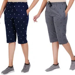 guide Women Dark Blue, Grey Capri-picture-13