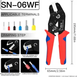 uptodateprouducts SN-06WF Ratchet Terminals Crimping Tool AWG23-10 (0.25-6mm²) - Wire Ferrule Terminal Crimper for Wire Insulated Cord Pin Ends Ferrules Terminals Manual Crimper image 5