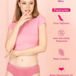 lux cozi Pack of 6 Women Hipster Multicolor Panty image 4