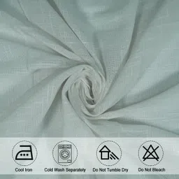 homemonde 213.36 cm (7 ft) Door Cotton Transparent Curtain (Pack Of 2) image 4