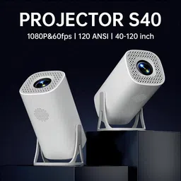 Aayu 4K 1080 P Portable Projector with Dual Band WIFI6 5G Wireless 5.0 Bluetooth (8400 lm / 1 Speaker / Wireless / Remote Controller) Portable Projector image 5