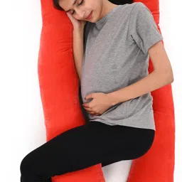 jaga home decor U Shape Cotton Solid Pregnancy Pillow Pack of 1-picture-29