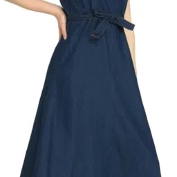 codaisy Women A-line Blue Knee Length Dress image 2