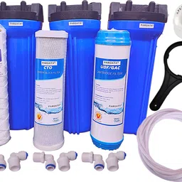 parijata Blue housing, CTO, GAC, Wound filter 10" for 25lph ro plant, spanner, tape Solid Filter Cartridge-picture-10