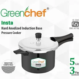 greenchef Hard Anodised 5L Pressure Cooker(HAS)Outer Lid, 5 L Pressure Cooker image 2