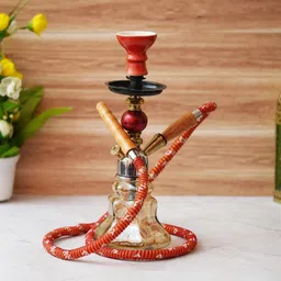 jaipurcrafts Premium Designer Crystal Lindo 13 inch Glass, Iron Hookah image 2