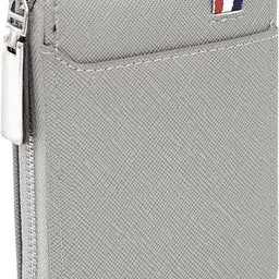 jihaan Men & Women Travel Grey Genuine Leather RFID Card Holder-picture-12