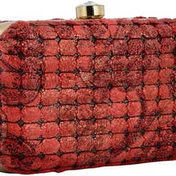 tooba handicraft Casual Red Clutch image 2