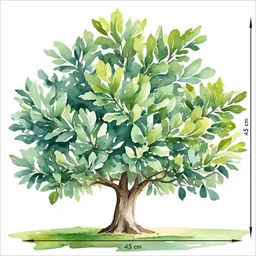 soffxia 18 inch Trendy Design Tree Wall Sticker For Living Room, Home Decorative, Hall ED_1438 Self Adhesive Sticker image 4