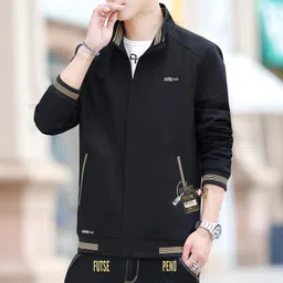 futse peno Men Striped Casual Jacket image 4