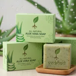 vedmool Aloevera Bathing Bar | Hydrating Body Soap (Pack of 03) image 3