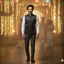 atly Solid Men Waistcoat image 1