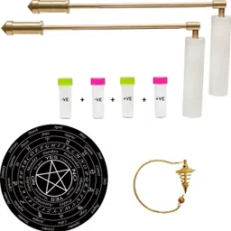 vastu-vigyan Brass Dowsing L-Rods Pair for Aura Energy Checker/ White Handle Dowsing Rods Decorative Showpiece - 13 cm-picture-17