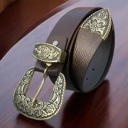 royal ckin Men Formal, Casual, Evening, Party Brown Genuine Leather Belt-picture-12