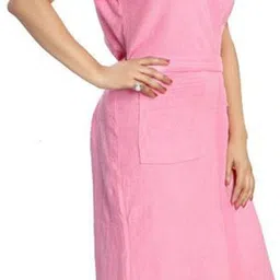 sree raj Baby Pink Bathrobe XXL Bath Robe image 2