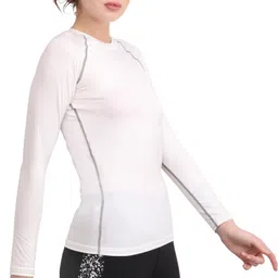 train hard everyday Women Solid Round Neck Polyester White T-Shirt-picture-10