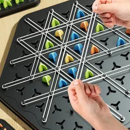 trackworld Triangle Chess Game Board Games for Kids Adults Family Fun Night Chess 5 cm Chess Board image 3