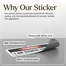 stickloop 6 cm Premium Matte GYM & Fittness Stickers Reusable Sticker image 4