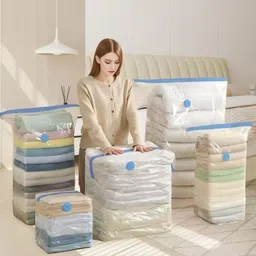 sokt Travel & Smart Space Saver Storage Vacuum Bag Airtight,Reusable Compression Bags Travel Storage Vacuum Bags image 2