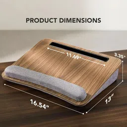 woodensure Laptop Lap Desk Pillow Multipurpose Wood Portable Laptop Table image 2