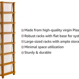 maxtid 6 Layer White Compartments Storage Organizer Home/Parlour and Storage Solution Plastic Kitchen Trolley image 2