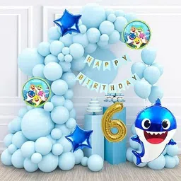 7 Yr Party Decoration Set Arche Kit & Happy Birthday Banner Star &Character Foil-image-7