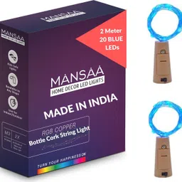 mansaa 20 LEDs 1.98 m Blue Steady String Rice Lights-picture-13