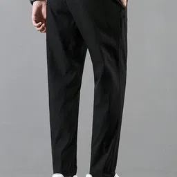 python Pack of 2 Men Self Design Black, Grey Track Pants image 2