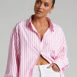 bns Women Regular Fit Striped Casual Shirt-picture-17
