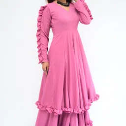 diyaz Women Maxi Pink Full Length Dress image 3