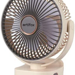 Artifax Rechargeable Portable Fan Clip Fan with LED Light, 3-Speed, 360° Rotation, 4-6 Hrs Battery, Compact USB Fan-image-86