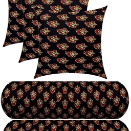 changers Microfibre Bolster Pack of 5 Floral 3 Cushion And 2-picture-34