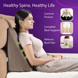 wakefit Memory Foam Orthopaedic Pillow Pack of 1 Solid Wedge, image 2