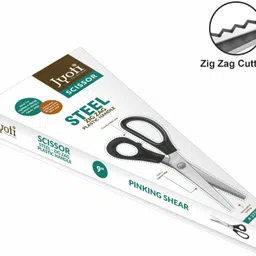 jyoti Scissor 9" Steel Zig Zag with Plastic Handle, Cutting Zigzag Pattern in Fabric, Scissors-picture-12