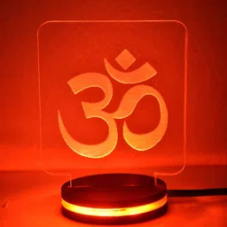 craftkings Night Lamp,OM,Mahadev,Led Lamp(3 Color)Table Lamp Night Lamp image 3