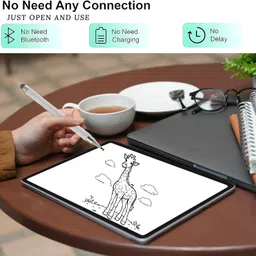 iAccessories 2 Way Universal Capacitive Fine Point Silicon Disc with Round Fiber Bar Tips Stylus image 2