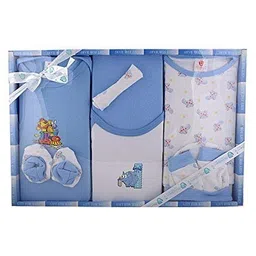 Mini Berry New Born Baby Gift Set in Blue Color 8 PCs image 1