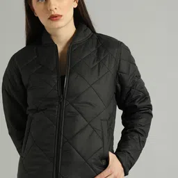 roadster Women Solid Quilted Jacket image 1